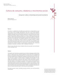 Cultura do consumo, cidadania e movimentos sociais - Gajop