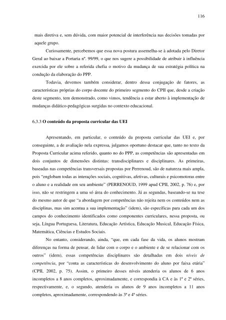 idas e vindas do processo de implementação de um programa de ...