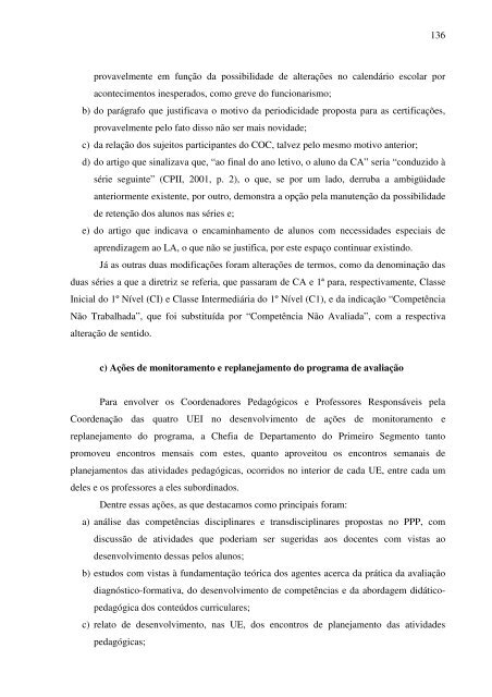 idas e vindas do processo de implementação de um programa de ...