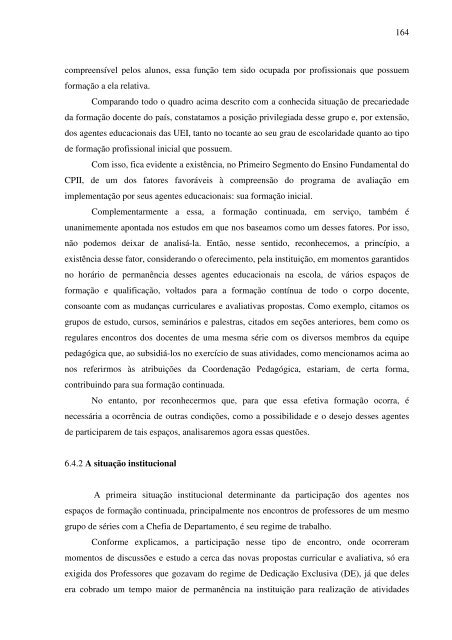 idas e vindas do processo de implementação de um programa de ...