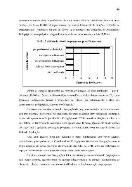 idas e vindas do processo de implementação de um programa de ...