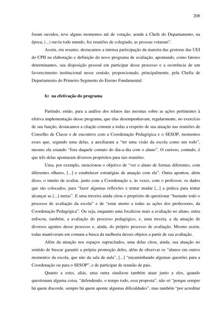 idas e vindas do processo de implementação de um programa de ...