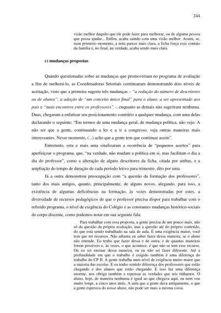 idas e vindas do processo de implementação de um programa de ...