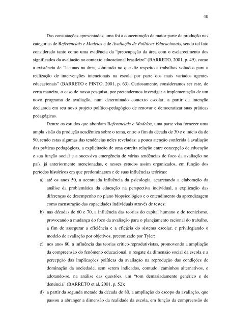 idas e vindas do processo de implementação de um programa de ...