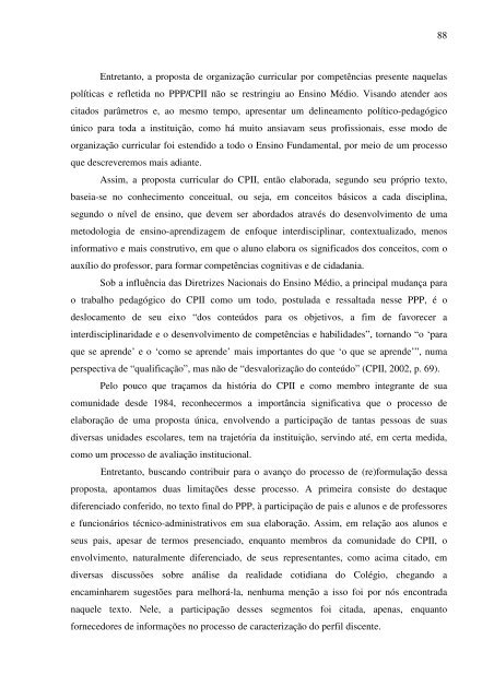 idas e vindas do processo de implementação de um programa de ...