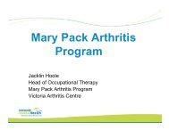 Mary Pack Arthritis Mary Pack Arthritis Program - Vancouver Island ...