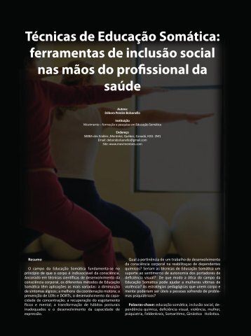 Tecnicas de educação somatica para inclusão ... - Fabiana Guedes