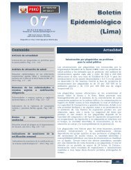 Boletin Epidemiologico Nº 07 - Dirección General de Epidemiología