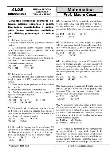 Procon Exercícios - ALUB