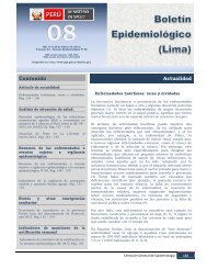 Boletin Epidemiologico Nº 08 - Dirección General de Epidemiología