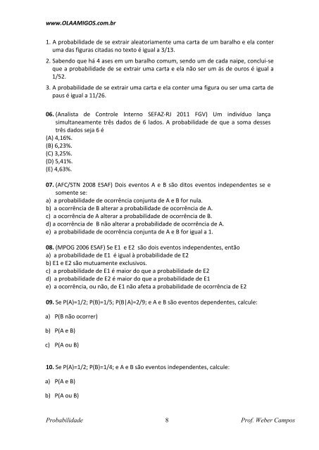 Estatistica Inf - Probabilidade