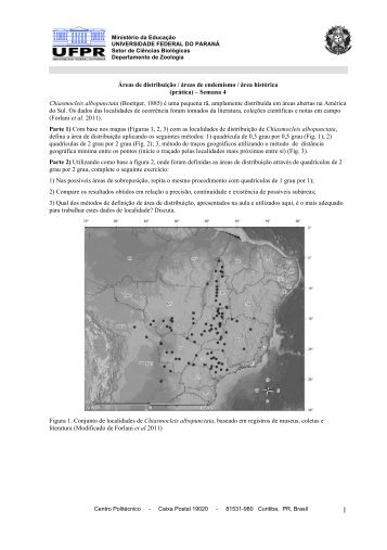 Prática - Departamento de Zoologia – UFPR - Universidade Federal ...