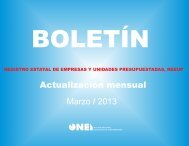 Boletín del Registro Estatal de Empresas y Unidades Presupuestadas