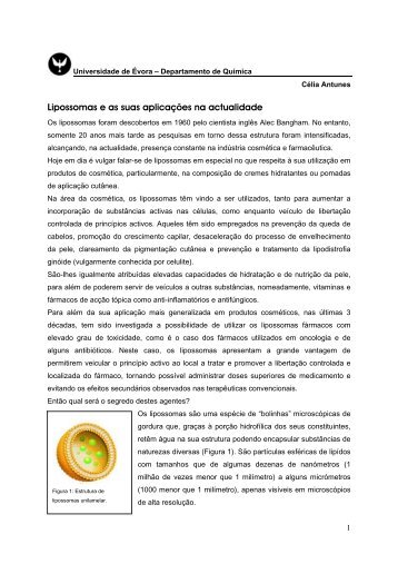 Lipossomas e as suas aplicações na actualidade - Universidade de ...