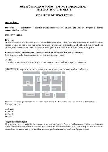 questões para o 9º ano – ensino fundamental – matemática – 2º