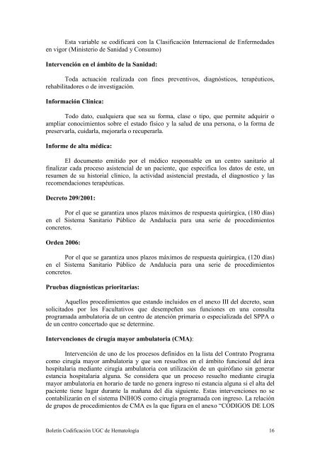 BOLETÍN DE CODIFICACIÓN UNIDAD DE GESTIÓN ... - CIE-9