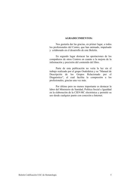 BOLETÍN DE CODIFICACIÓN UNIDAD DE GESTIÓN ... - CIE-9