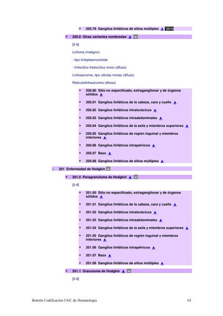 BOLETÍN DE CODIFICACIÓN UNIDAD DE GESTIÓN ... - CIE-9