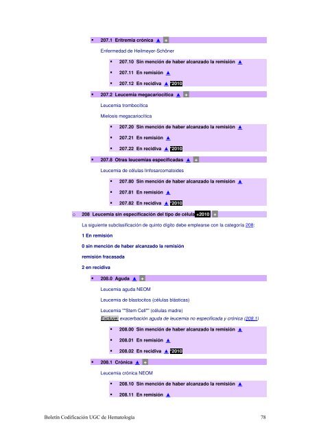 BOLETÍN DE CODIFICACIÓN UNIDAD DE GESTIÓN ... - CIE-9