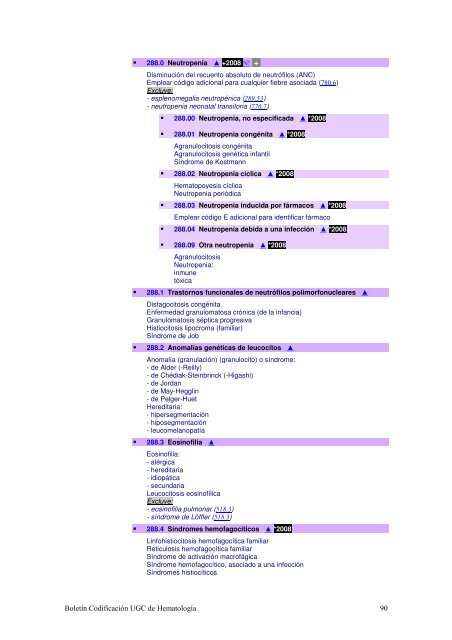 BOLETÍN DE CODIFICACIÓN UNIDAD DE GESTIÓN ... - CIE-9