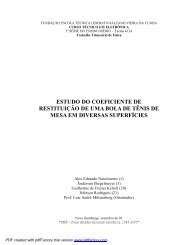 estudo do coeficiente de restituição de uma bola de tênis