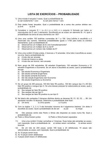 Exercicios artigo