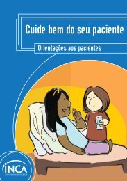 Cuide bem do seu paciente - Instituto Nacional de Câncer