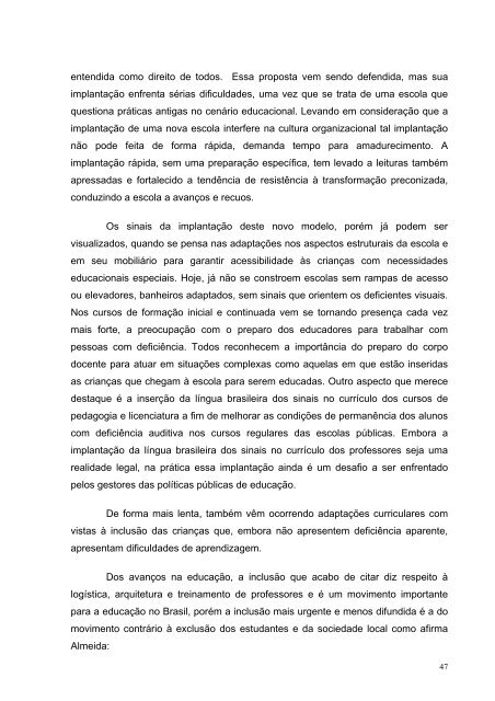 A educação contextualizada como instrumento de inclusão ... - Unicid