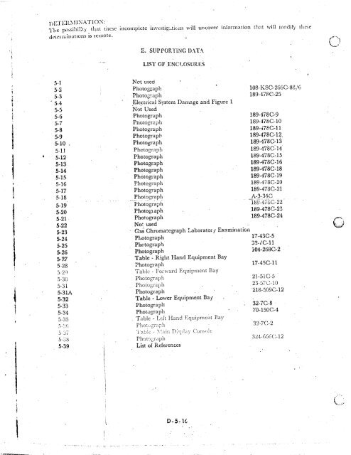 Apollo 204 Review Board Appendix D - NASA's History Office