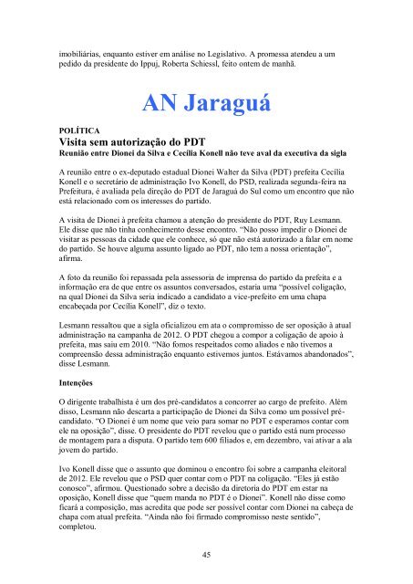 clipping deputados - Assembléia Legislativa - Governo do Estado ...