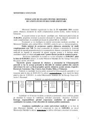 1 MINISTERUL SĂNĂTĂII PUBLICA IE DE EXAMEN PENTRU OB ...