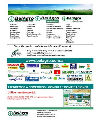 Catalogo de productos - Belagro