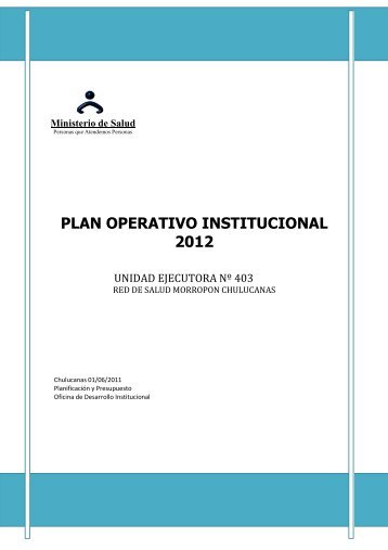 Plan Operativo Institucional 2012