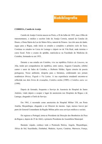 Biobibliografia - DLAC | UTAD