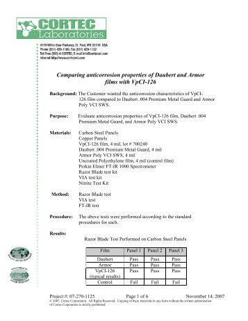 07-270 Comparing anticorrosion properties of Daubert and Armor ...