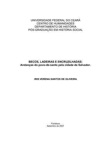 Iris Verena Santos de Oliveira - Departamento de História - UFC ...