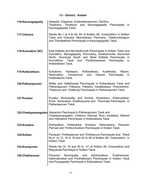 DELIMITATION OF PARLIAMENTARY AND ASSEMBLY ...