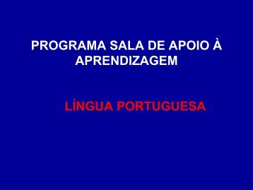 programa sala de apoio à aprendizagem língua portuguesa - NRE