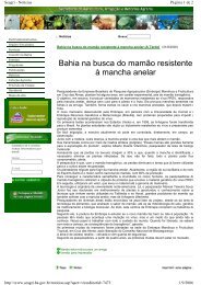 Bahia na busca do mamão resistente à mancha anelar - Embrapa ...