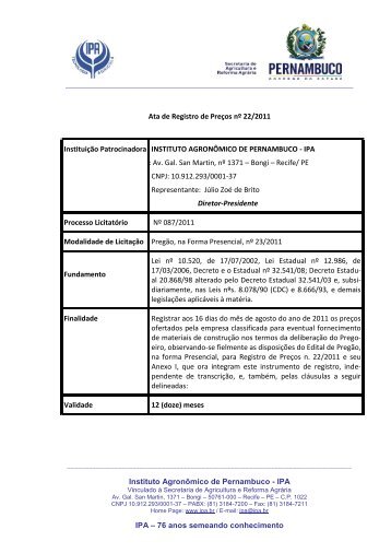 materiais diversos de construção - IPA