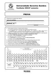 Prova da Universidade Severino Sombra 2004/2º semestre