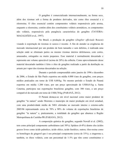 PROCESSO DE OBTENÇÃO DE VINAGRE DE GENGIBRE