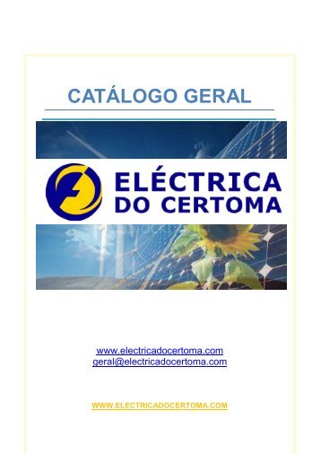 CATÁLOGO GERAL - Electrica do Certoma