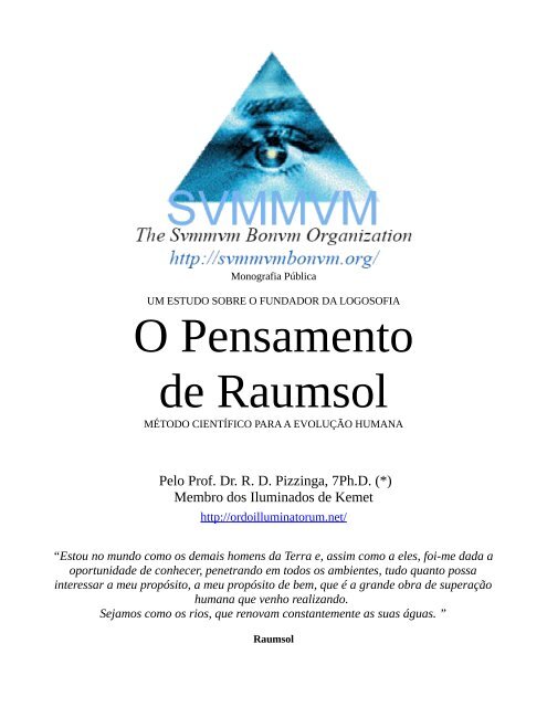 O Pensamento de Raumsol - Ordo Svmmvm Bonvm