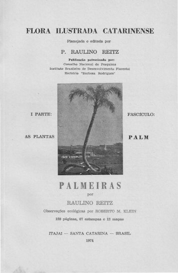 PALMEIRAS - Herbário "Barbosa Rodrigues"