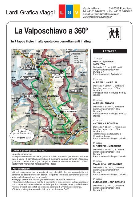 La Valposchiavo a 360º - Lardi Grafica Viaggi