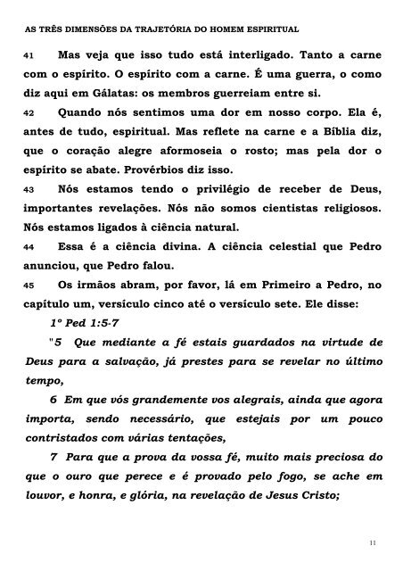 as tres dimensoes da trajetoria do homem espiritual - Tabernaculo