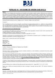 ESPELHO 10 – VIII EXAME DE ORDEM (OAB 2012.2)