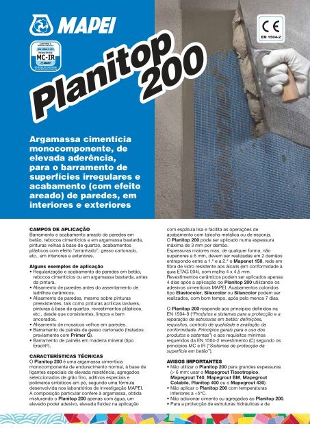 Planitop 200 - Mapei