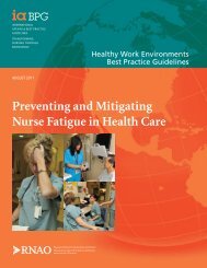 Preventing and Mitigating Nurse Fatigue in Health Care - Registered ...